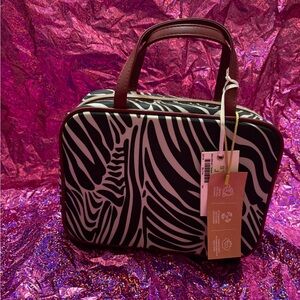 Sassy Zebra Print cosmetic travel bag